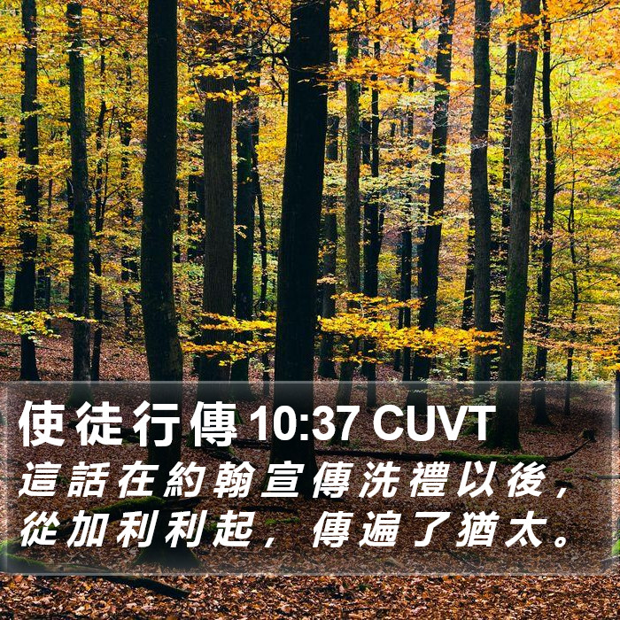 使 徒 行 傳 10:37 CUVT Bible Study