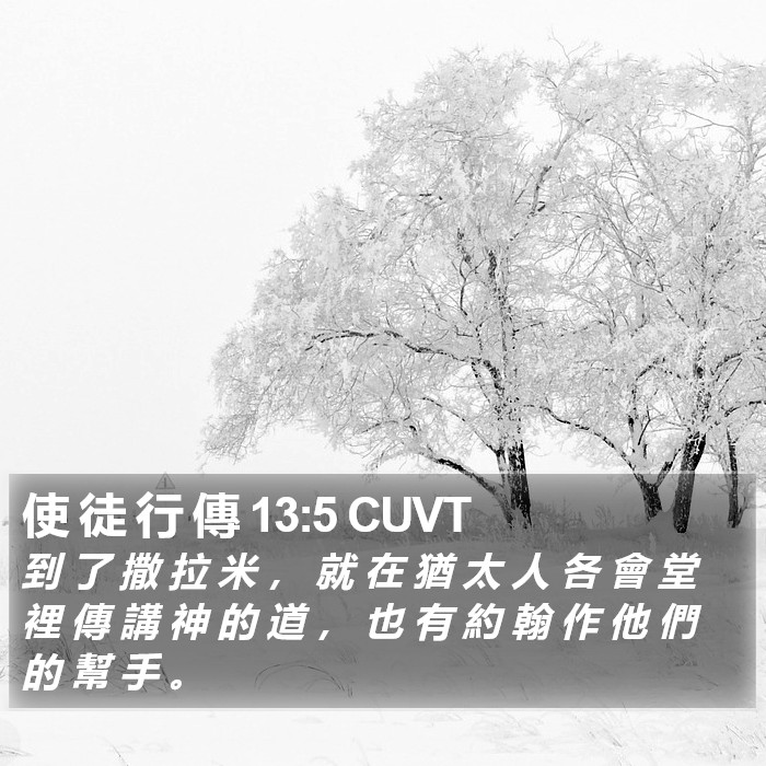 使 徒 行 傳 13:5 CUVT Bible Study