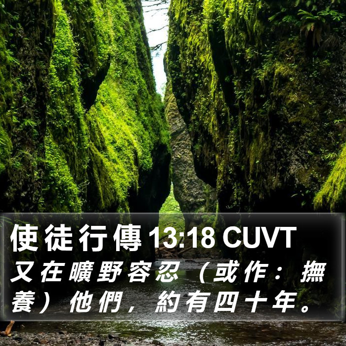 使 徒 行 傳 13:18 CUVT Bible Study