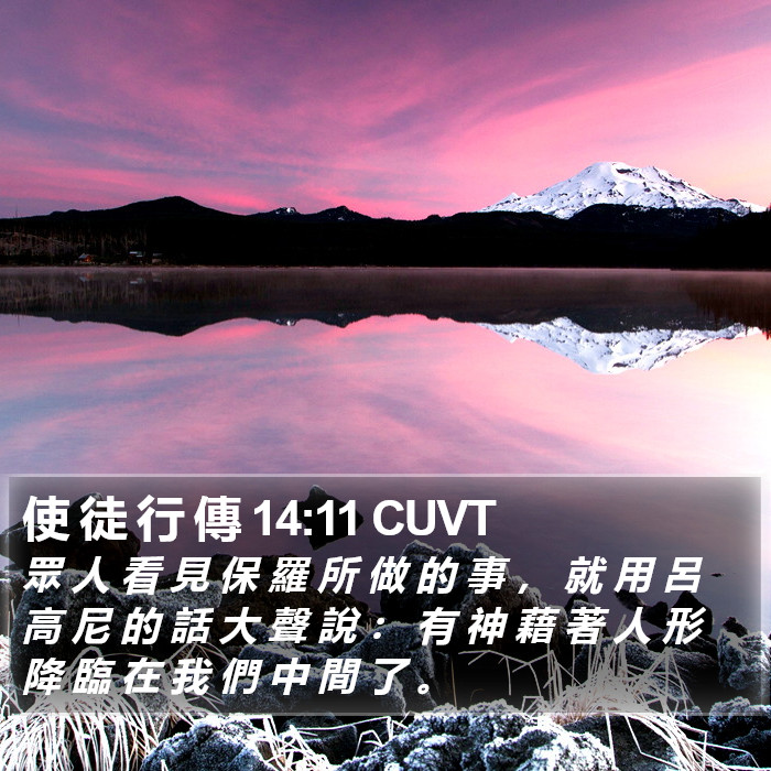 使 徒 行 傳 14:11 CUVT Bible Study