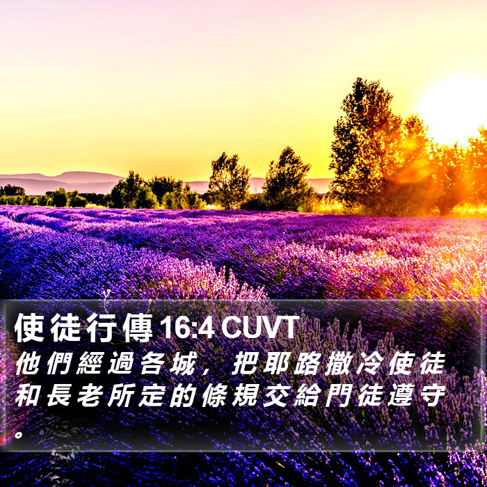 使 徒 行 傳 16:4 CUVT Bible Study