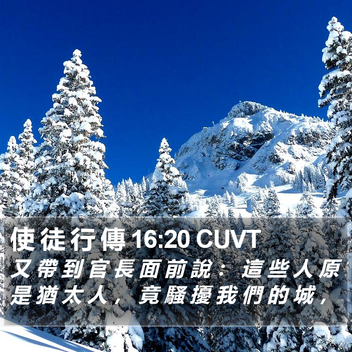 使 徒 行 傳 16:20 CUVT Bible Study