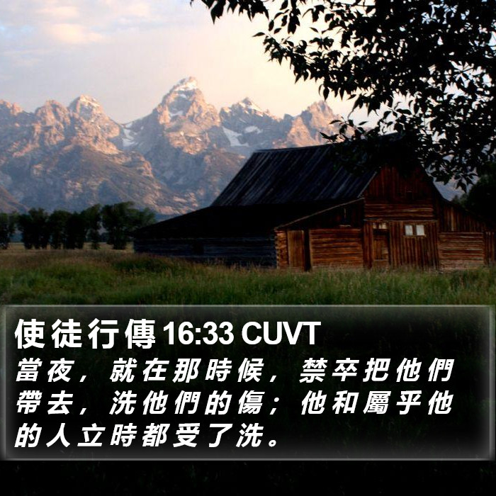 使 徒 行 傳 16:33 CUVT Bible Study