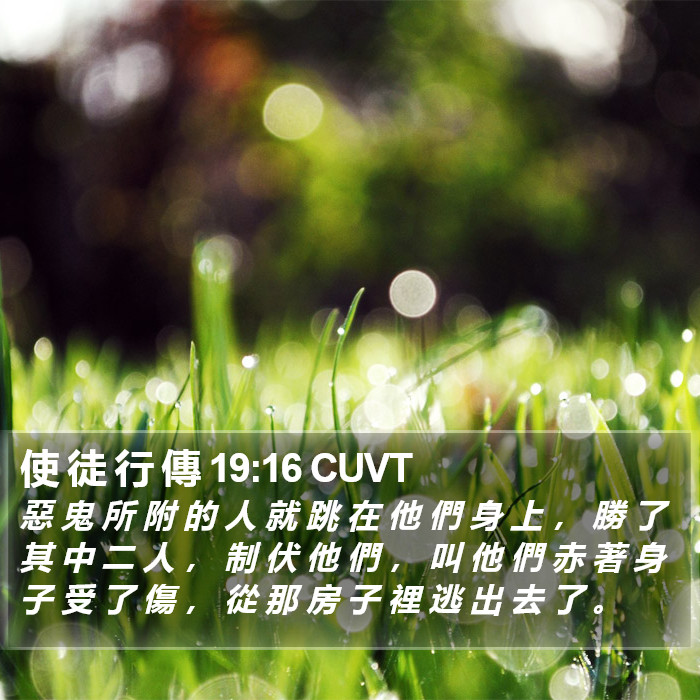 使 徒 行 傳 19:16 CUVT Bible Study