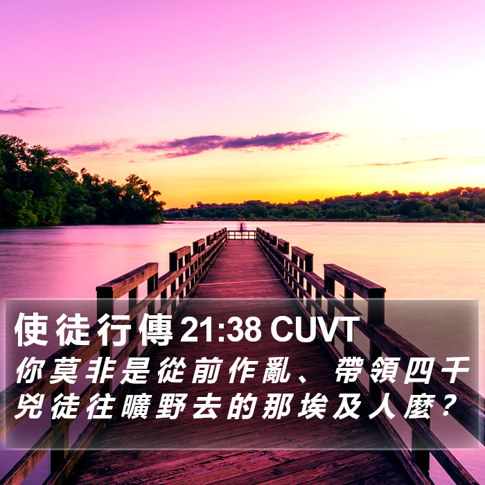 使 徒 行 傳 21:38 CUVT Bible Study