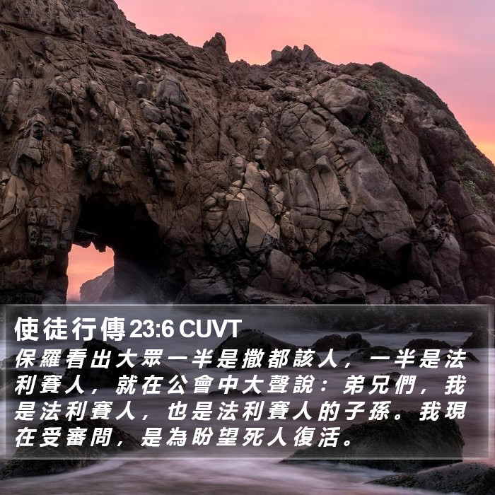 使 徒 行 傳 23:6 CUVT Bible Study