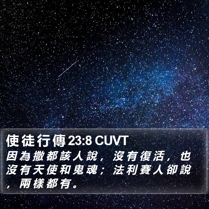 使 徒 行 傳 23:8 CUVT Bible Study
