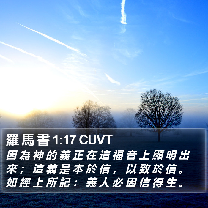 羅 馬 書 1:17 CUVT Bible Study