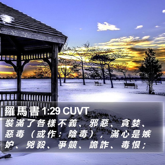 羅 馬 書 1:29 CUVT Bible Study