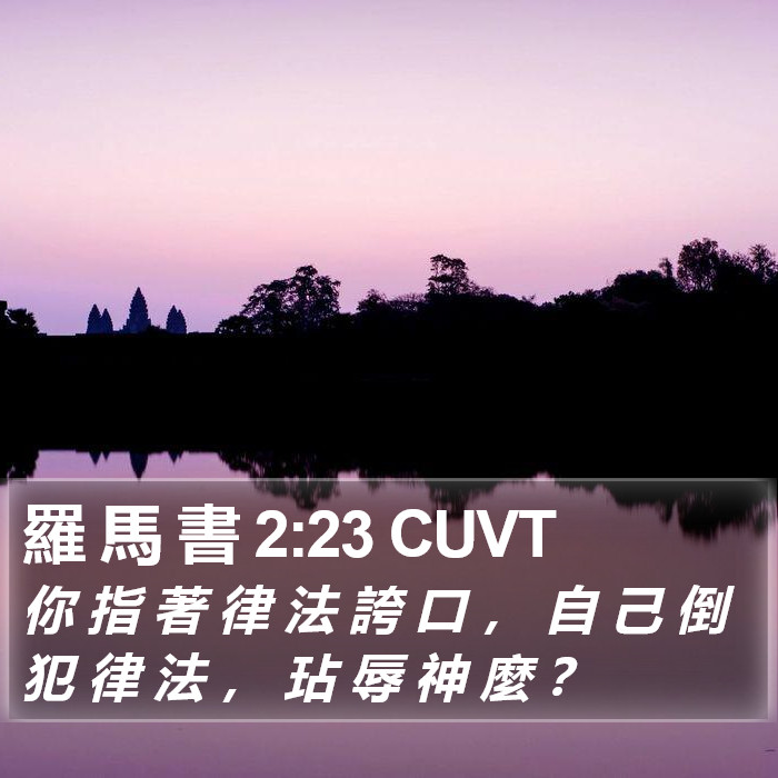 羅 馬 書 2:23 CUVT Bible Study