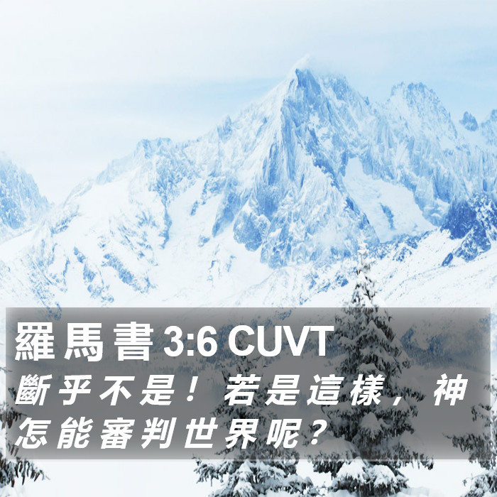 羅 馬 書 3:6 CUVT Bible Study