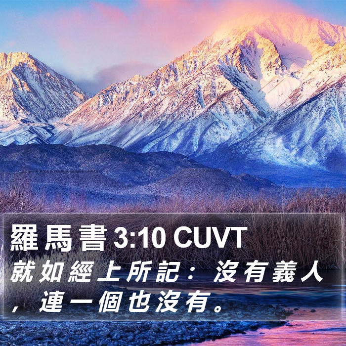 羅 馬 書 3:10 CUVT Bible Study