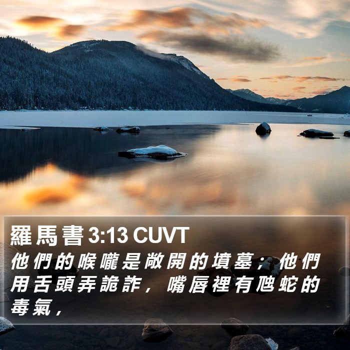 羅 馬 書 3:13 CUVT Bible Study