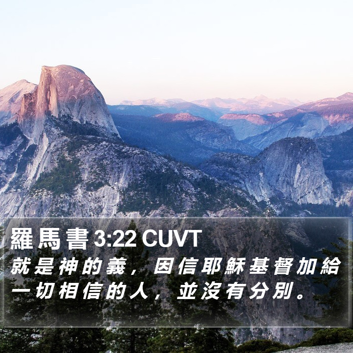 羅 馬 書 3:22 CUVT Bible Study