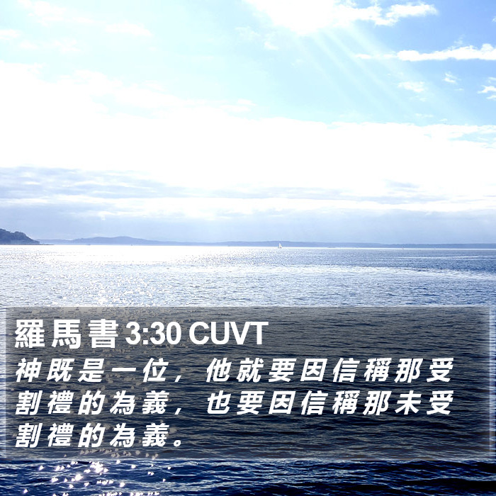 羅 馬 書 3:30 CUVT Bible Study