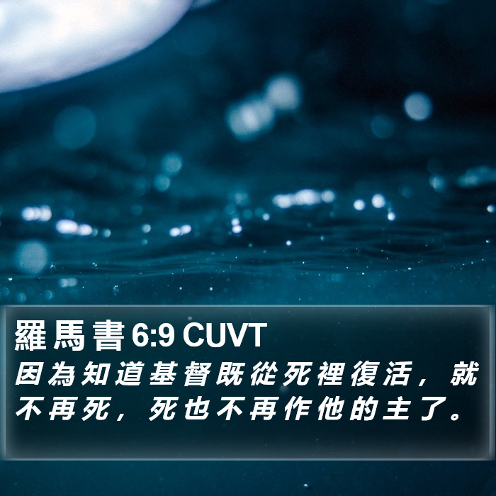 羅 馬 書 6:9 CUVT Bible Study