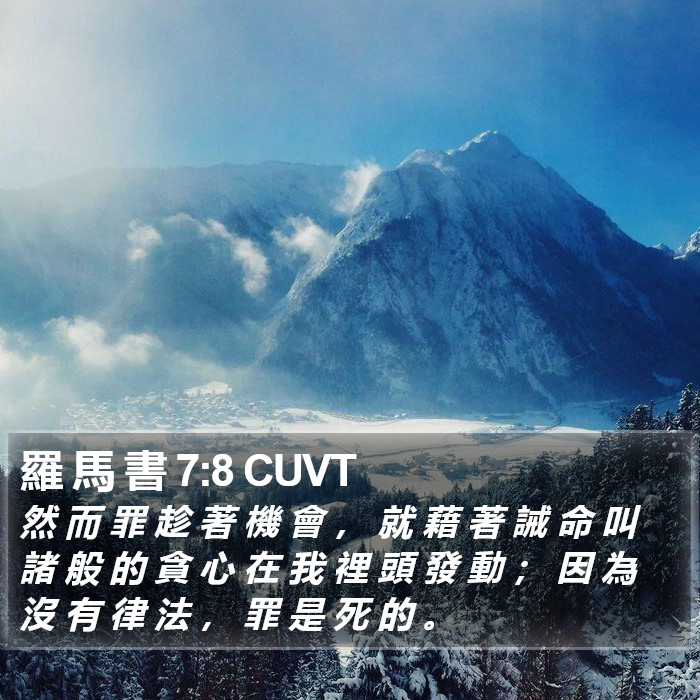 羅 馬 書 7:8 CUVT Bible Study