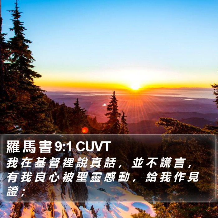 羅 馬 書 9:1 CUVT Bible Study