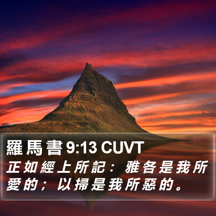 羅 馬 書 9:13 CUVT Bible Study