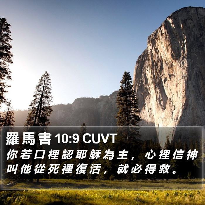 羅 馬 書 10:9 CUVT Bible Study