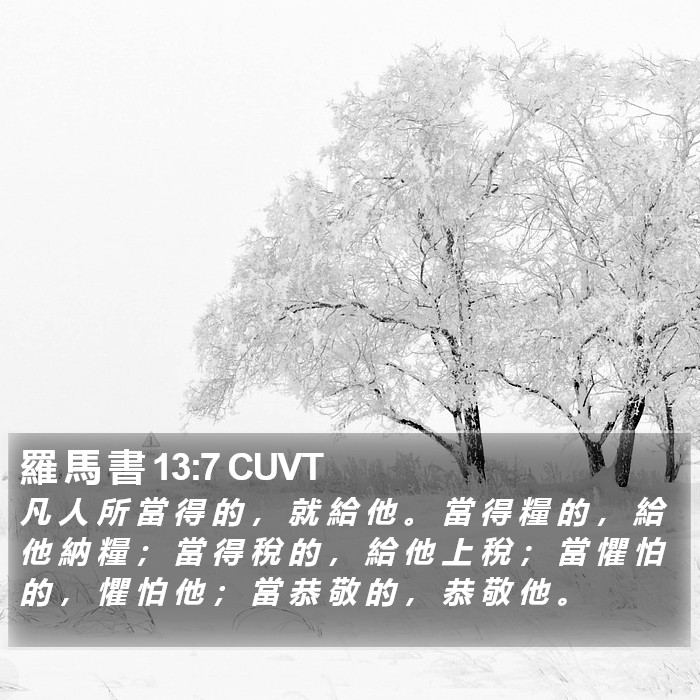 羅 馬 書 13:7 CUVT Bible Study