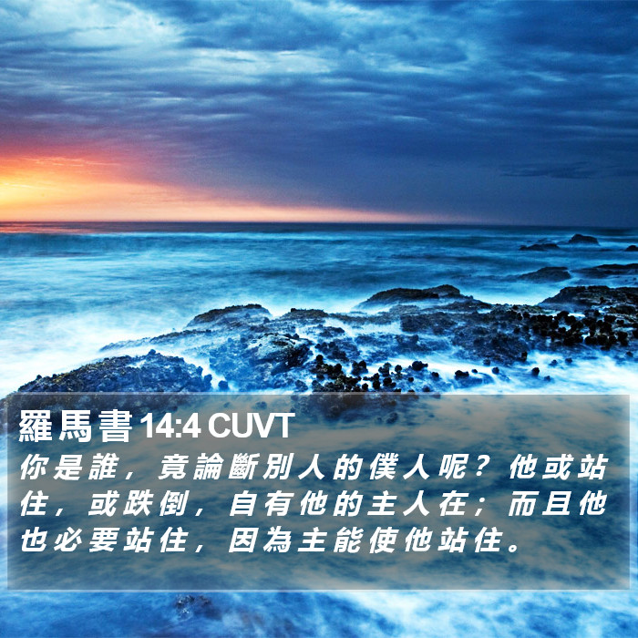 羅 馬 書 14:4 CUVT Bible Study