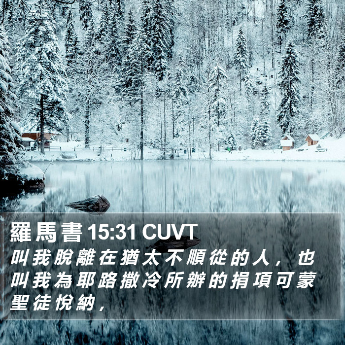 羅 馬 書 15:31 CUVT Bible Study