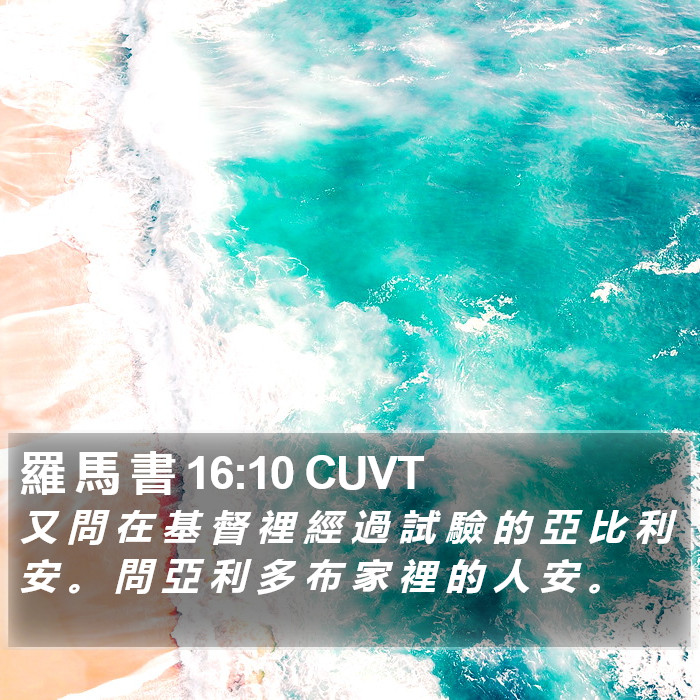 羅 馬 書 16:10 CUVT Bible Study