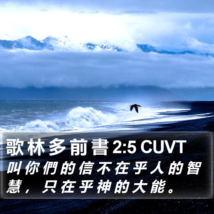 歌 林 多 前 書 2:5 CUVT Bible Study