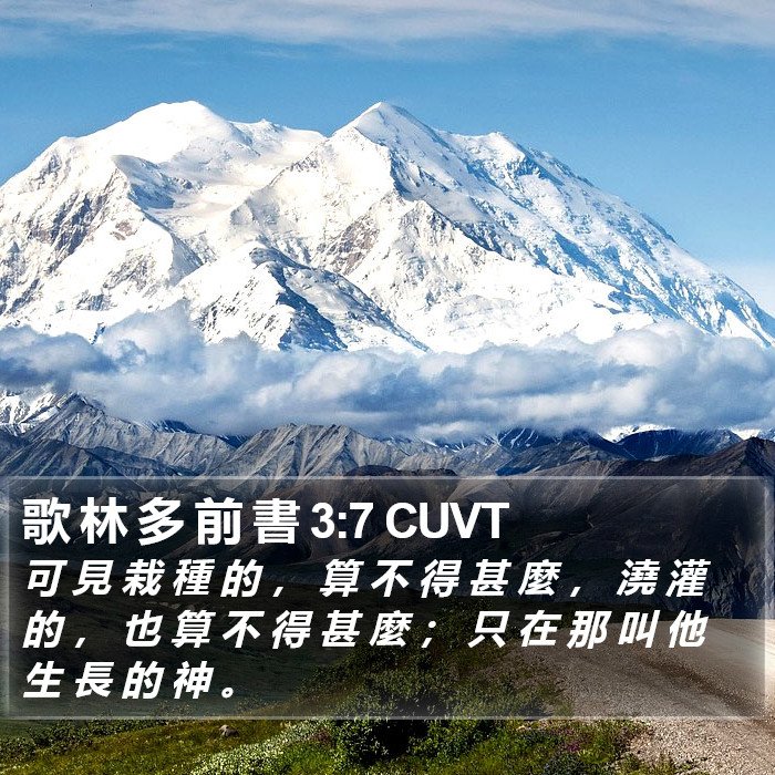 歌 林 多 前 書 3:7 CUVT Bible Study