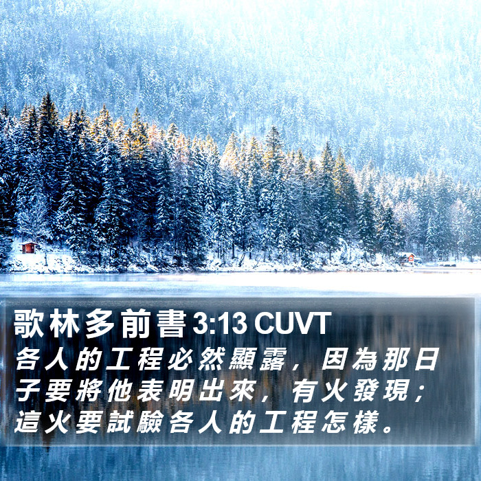 歌 林 多 前 書 3:13 CUVT Bible Study