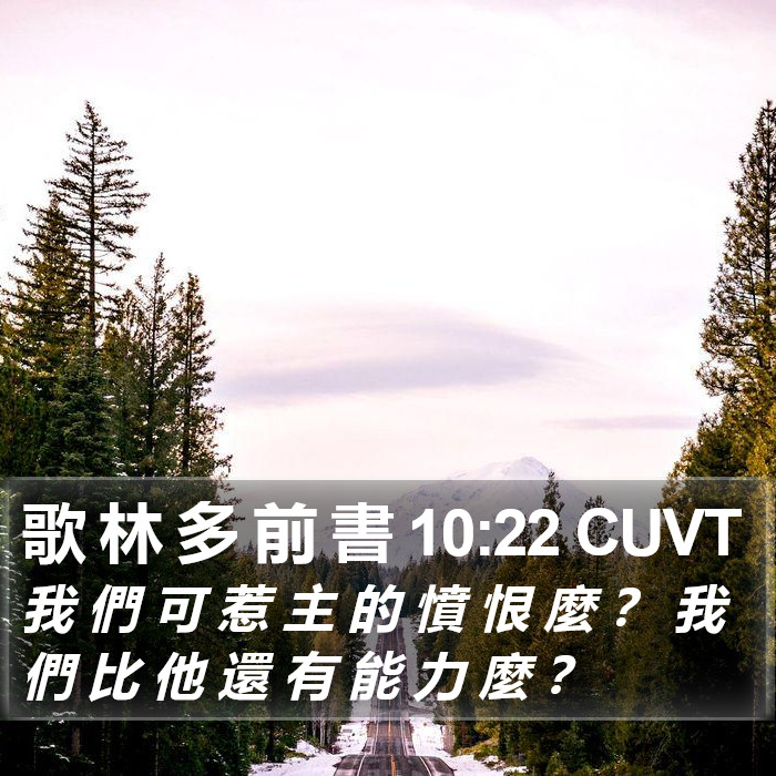 歌 林 多 前 書 10:22 CUVT Bible Study