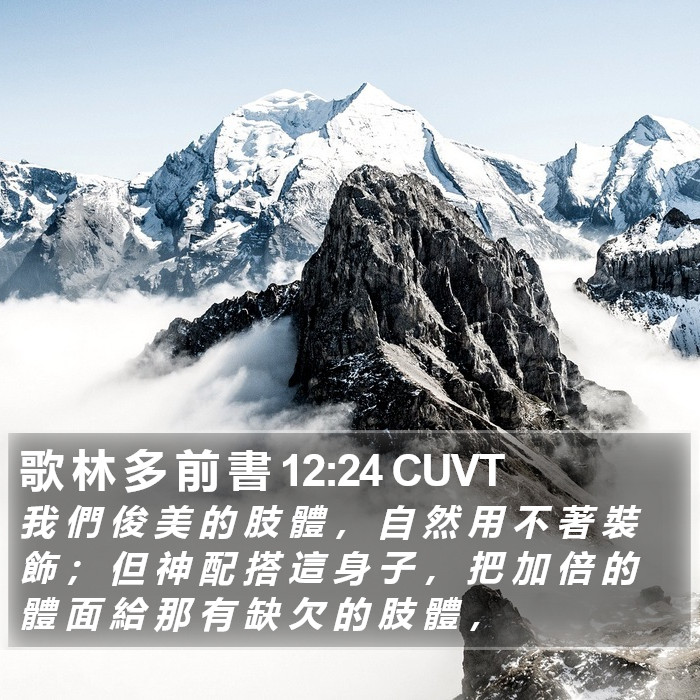 歌 林 多 前 書 12:24 CUVT Bible Study
