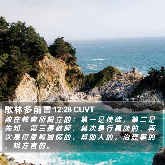 歌 林 多 前 書 12:28 CUVT Bible Study