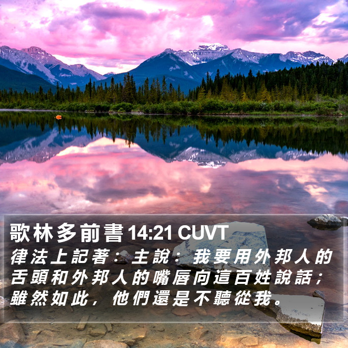 歌 林 多 前 書 14:21 CUVT Bible Study