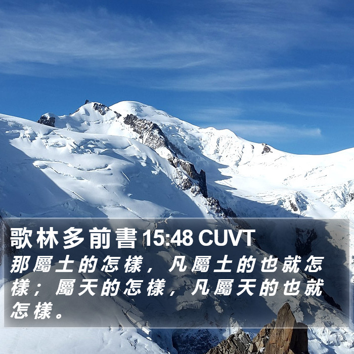 歌 林 多 前 書 15:48 CUVT Bible Study