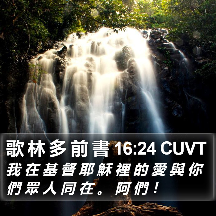 歌 林 多 前 書 16:24 CUVT Bible Study
