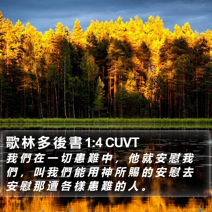 歌 林 多 後 書 1:4 CUVT Bible Study