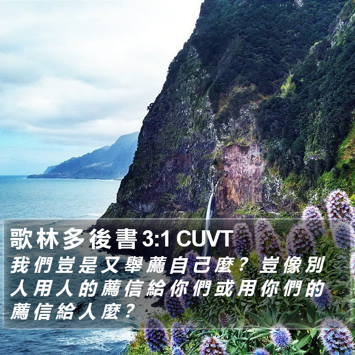 歌 林 多 後 書 3:1 CUVT Bible Study