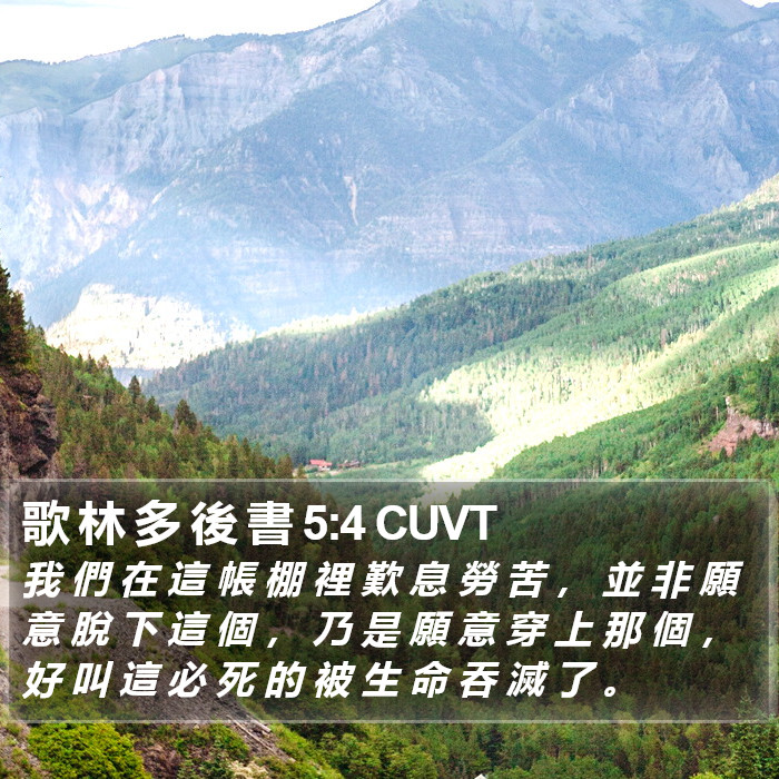 歌 林 多 後 書 5:4 CUVT Bible Study