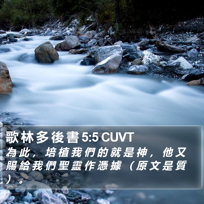 歌 林 多 後 書 5:5 CUVT Bible Study