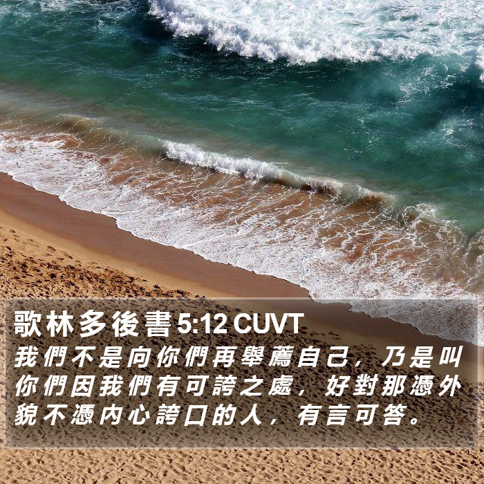 歌 林 多 後 書 5:12 CUVT Bible Study