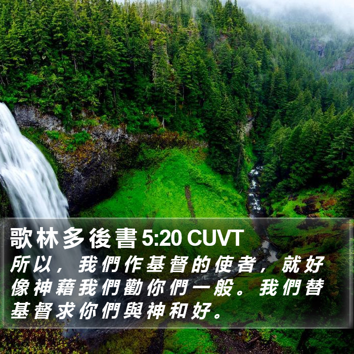 歌 林 多 後 書 5:20 CUVT Bible Study