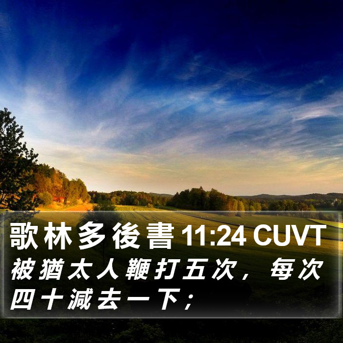 歌 林 多 後 書 11:24 CUVT Bible Study