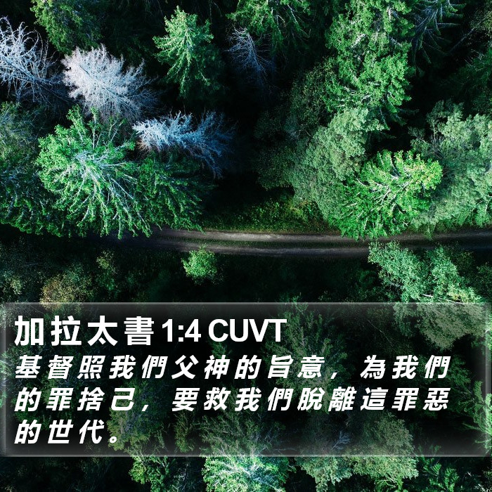 加 拉 太 書 1:4 CUVT Bible Study