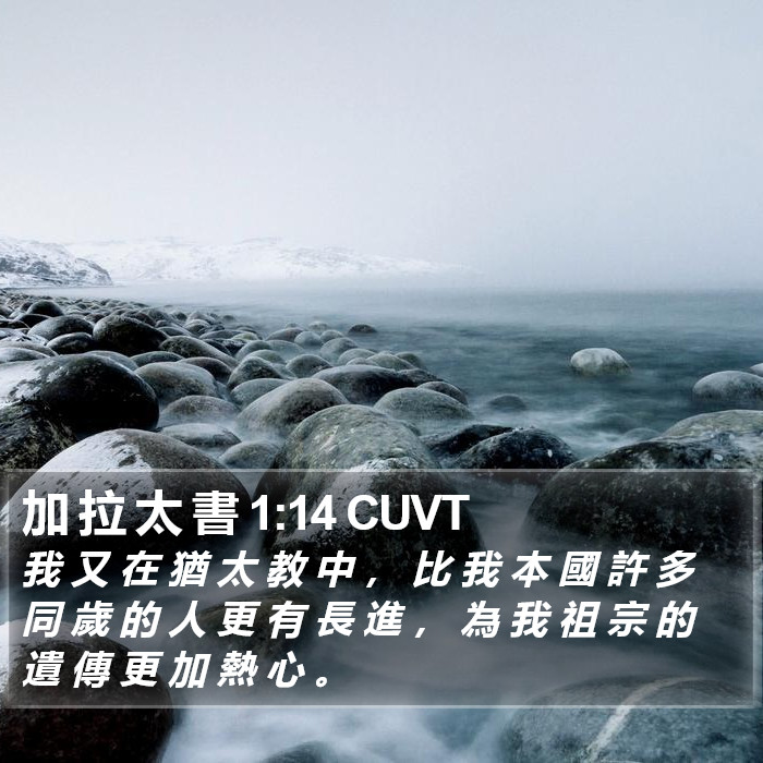 加 拉 太 書 1:14 CUVT Bible Study