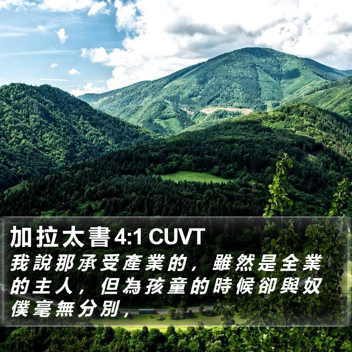 加 拉 太 書 4:1 CUVT Bible Study