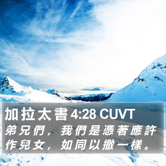 加 拉 太 書 4:28 CUVT Bible Study