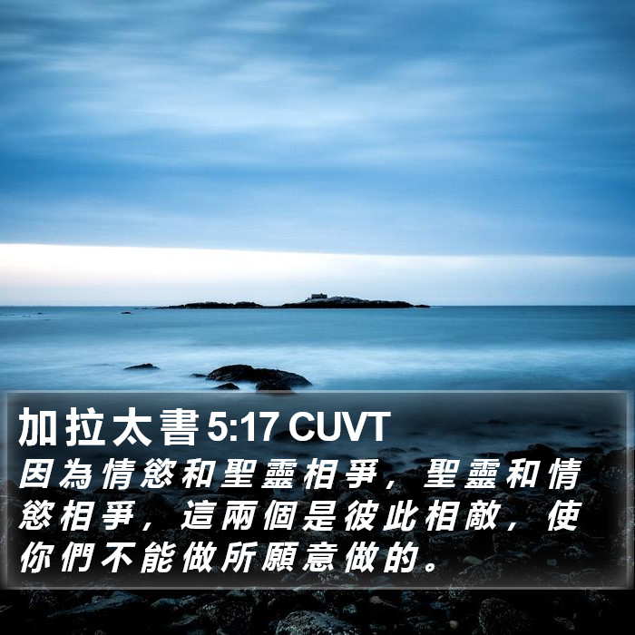 加 拉 太 書 5:17 CUVT Bible Study