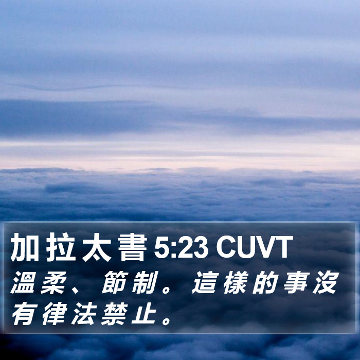 加 拉 太 書 5:23 CUVT Bible Study